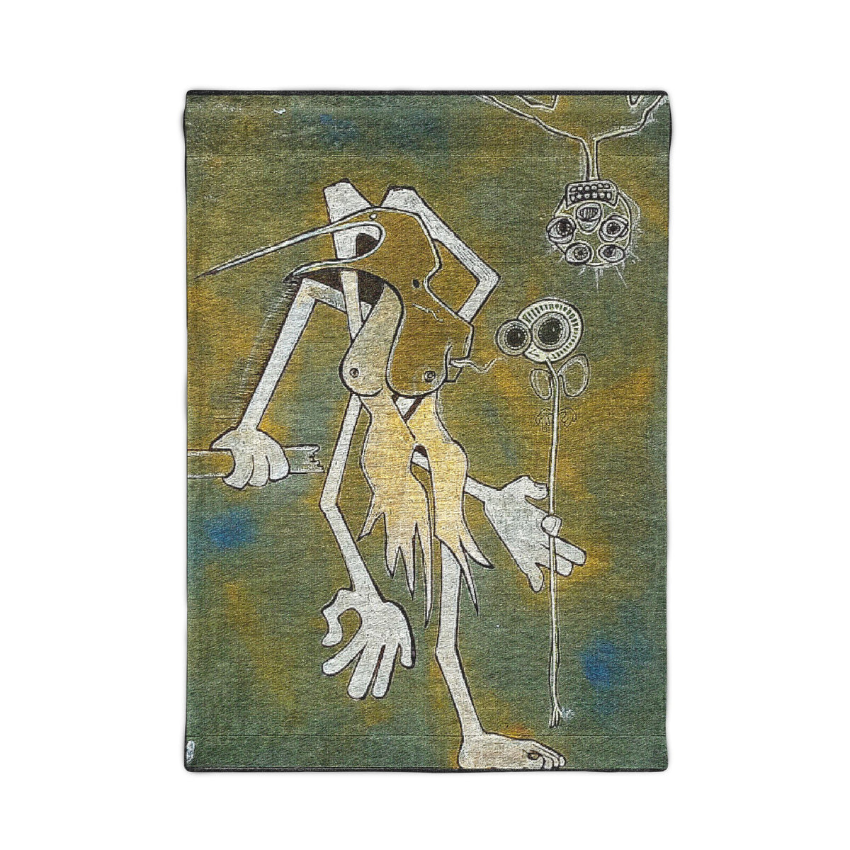 Pliki -- Original Art Tapestry for Eclectic Home Decor