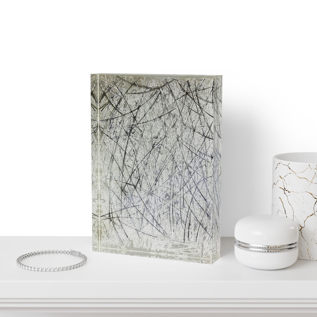 And the Forest Stares Back - Acrylic Block Art Print
