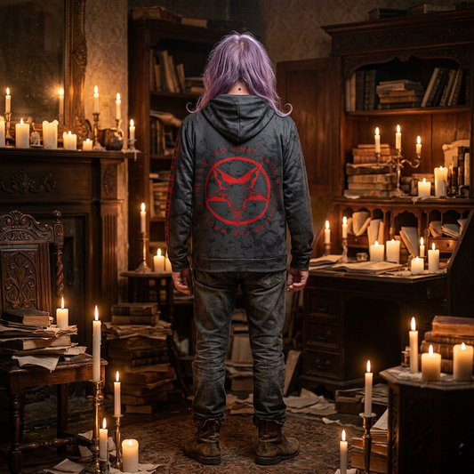 Men's Warmup Hoodie with pentagram – AOP Pullover