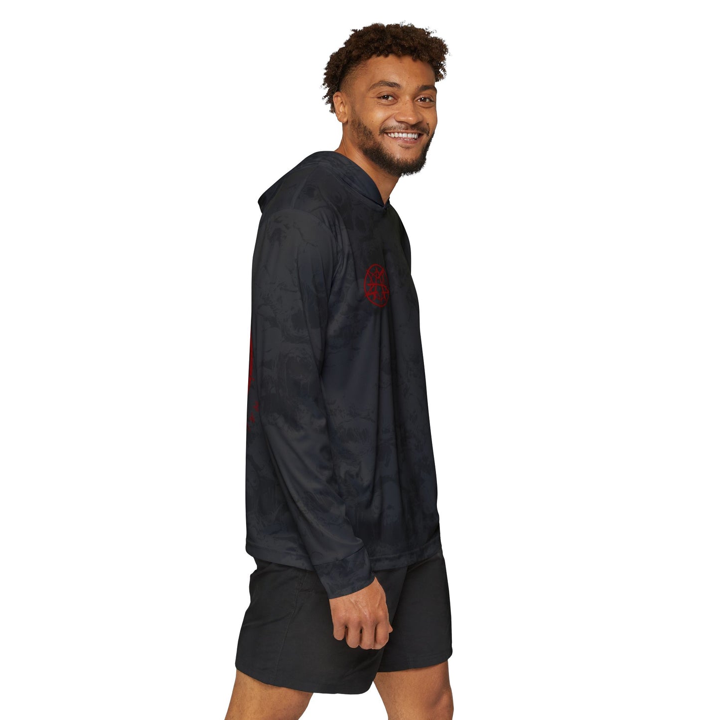 Men's Warmup Hoodie with pentagram – AOP Pullover