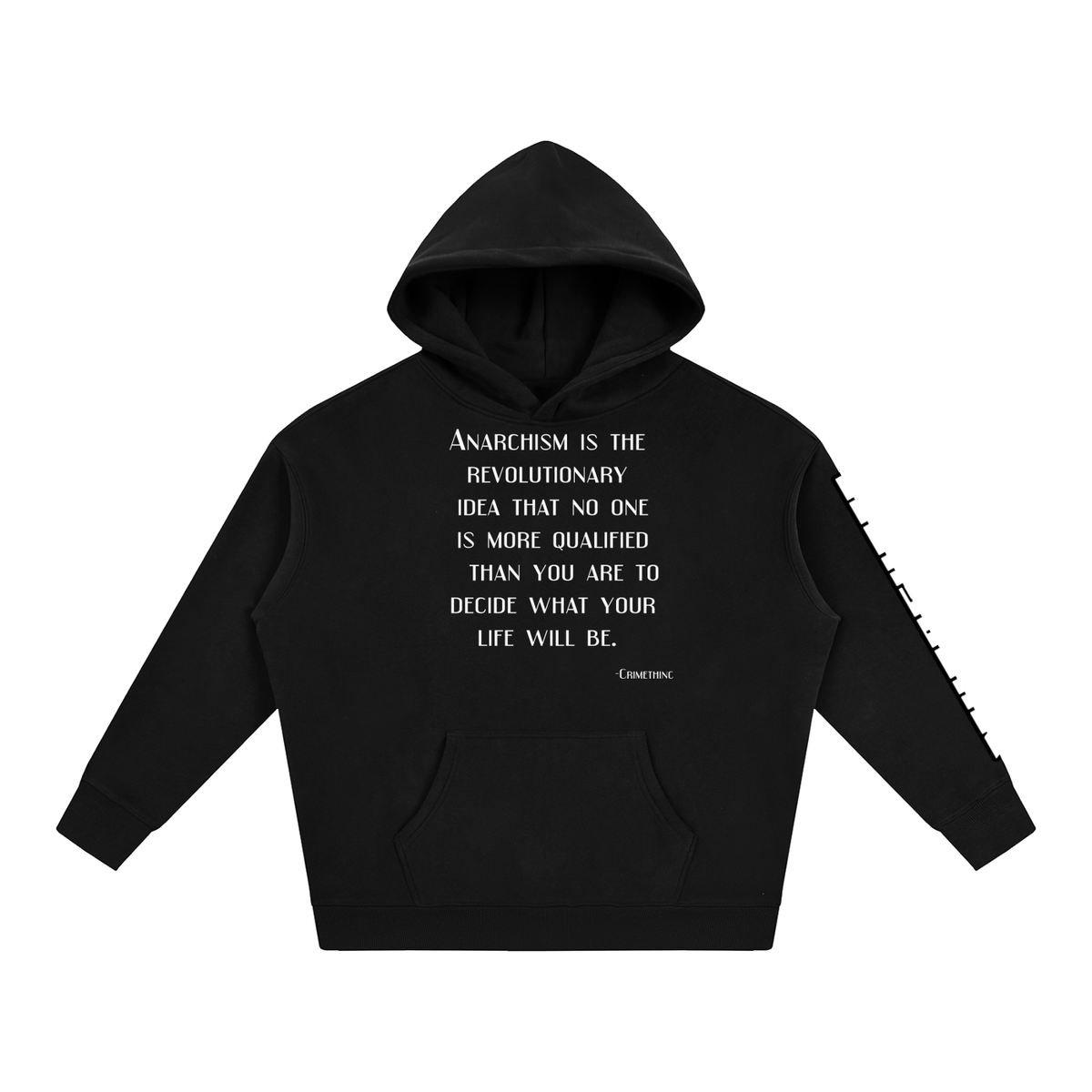 Hand drawn Anarchy Symbol chaotic art wear Oversize Fleeced Hoodie