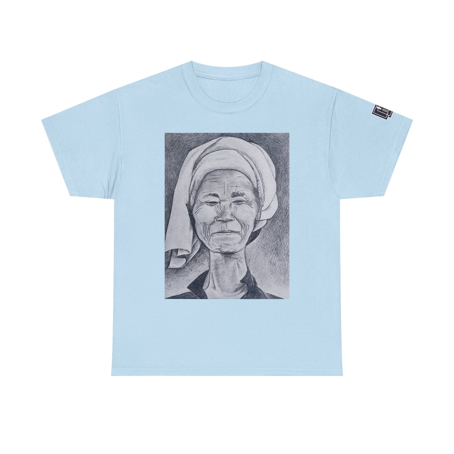 Graphic Tee — Portrait Sketch Vintage Elder Woman Art Print