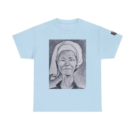 Graphic Tee — Portrait Sketch Vintage Elder Woman Art Print