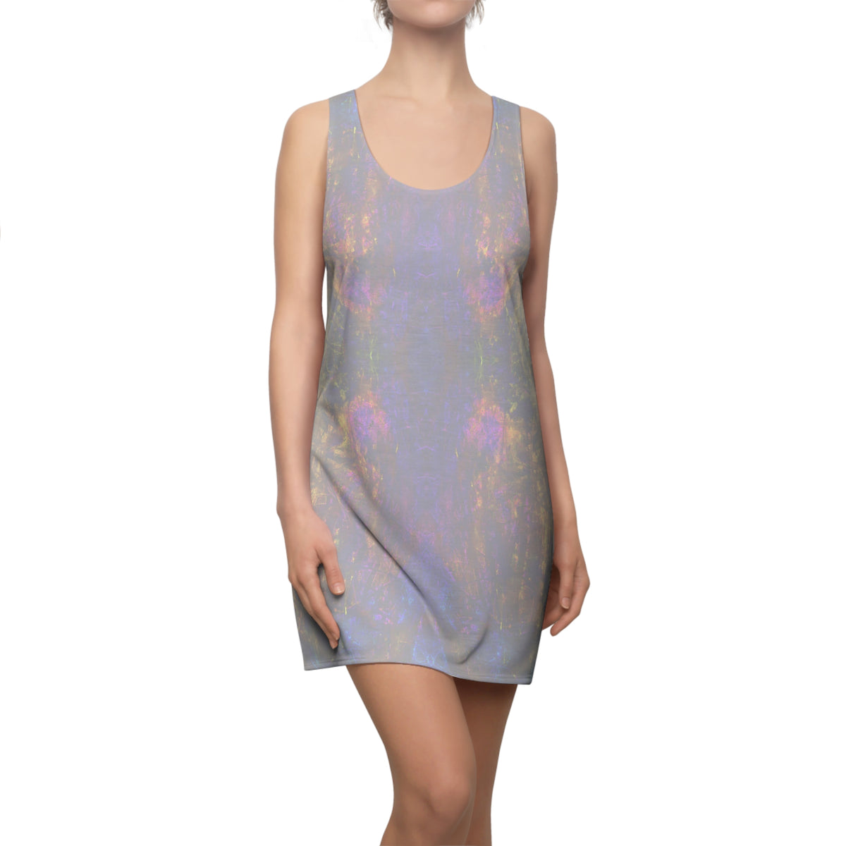 Iridescent Galaxy Racerback Dress - Women's Sleeveless AOP Sundress
