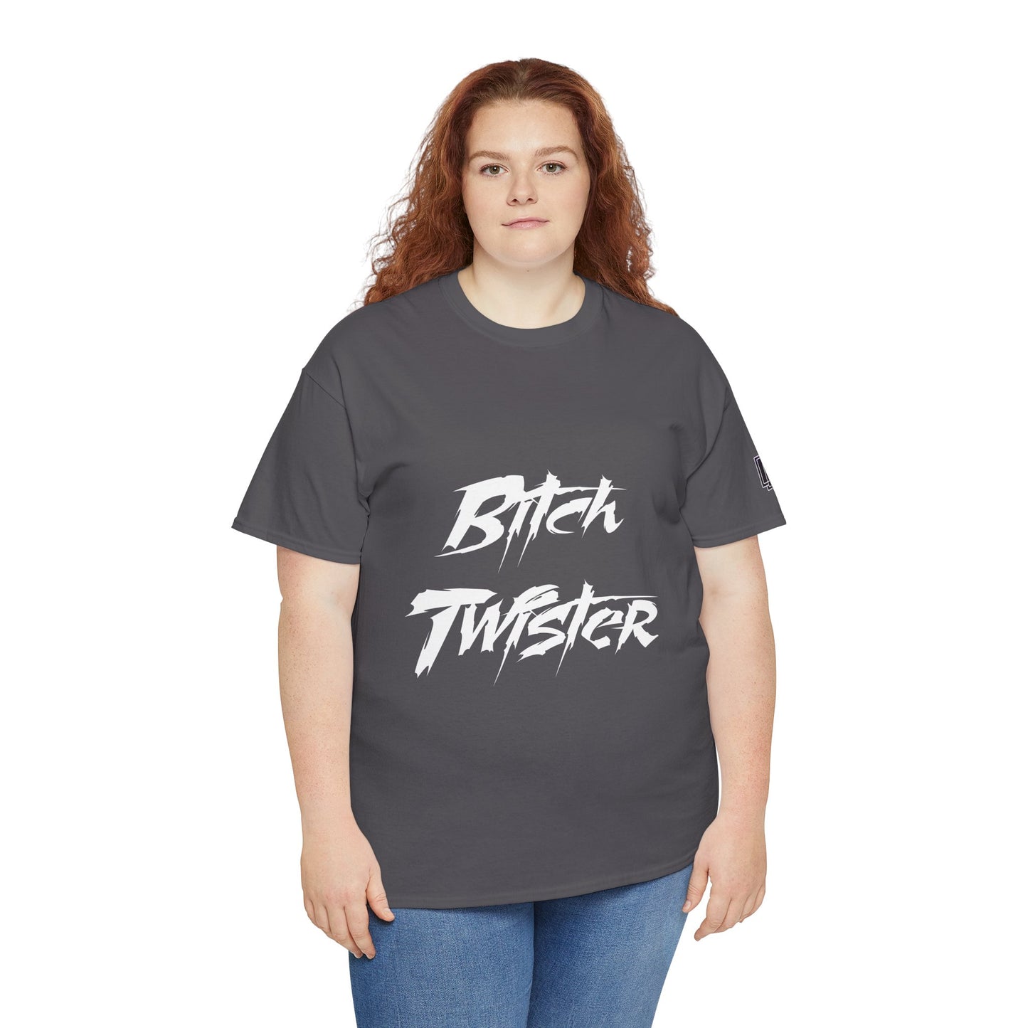 Bitch Twister Graphic Tee — Edgy Script Black T-Shirt