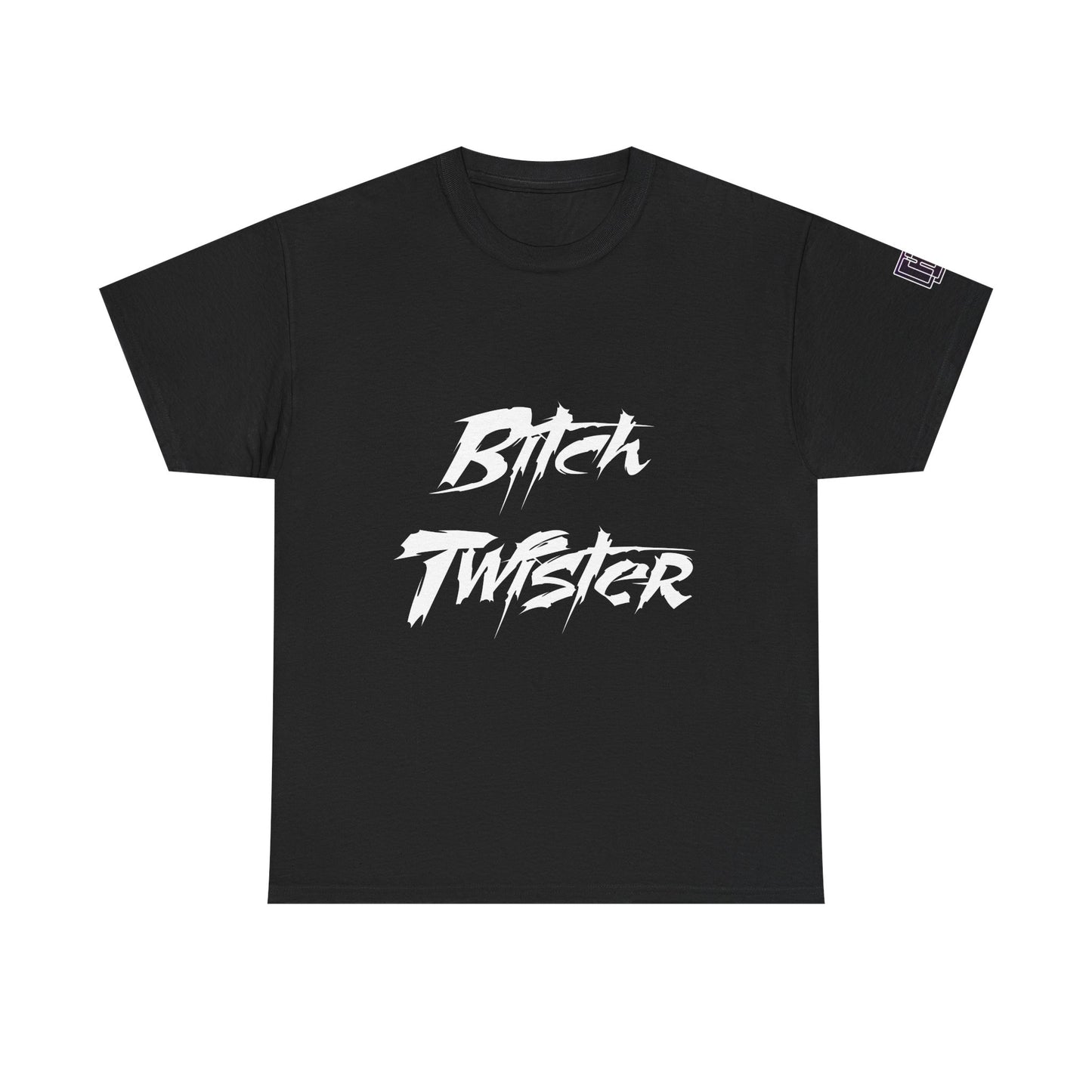 Bitch Twister Graphic Tee — Edgy Script Black T-Shirt