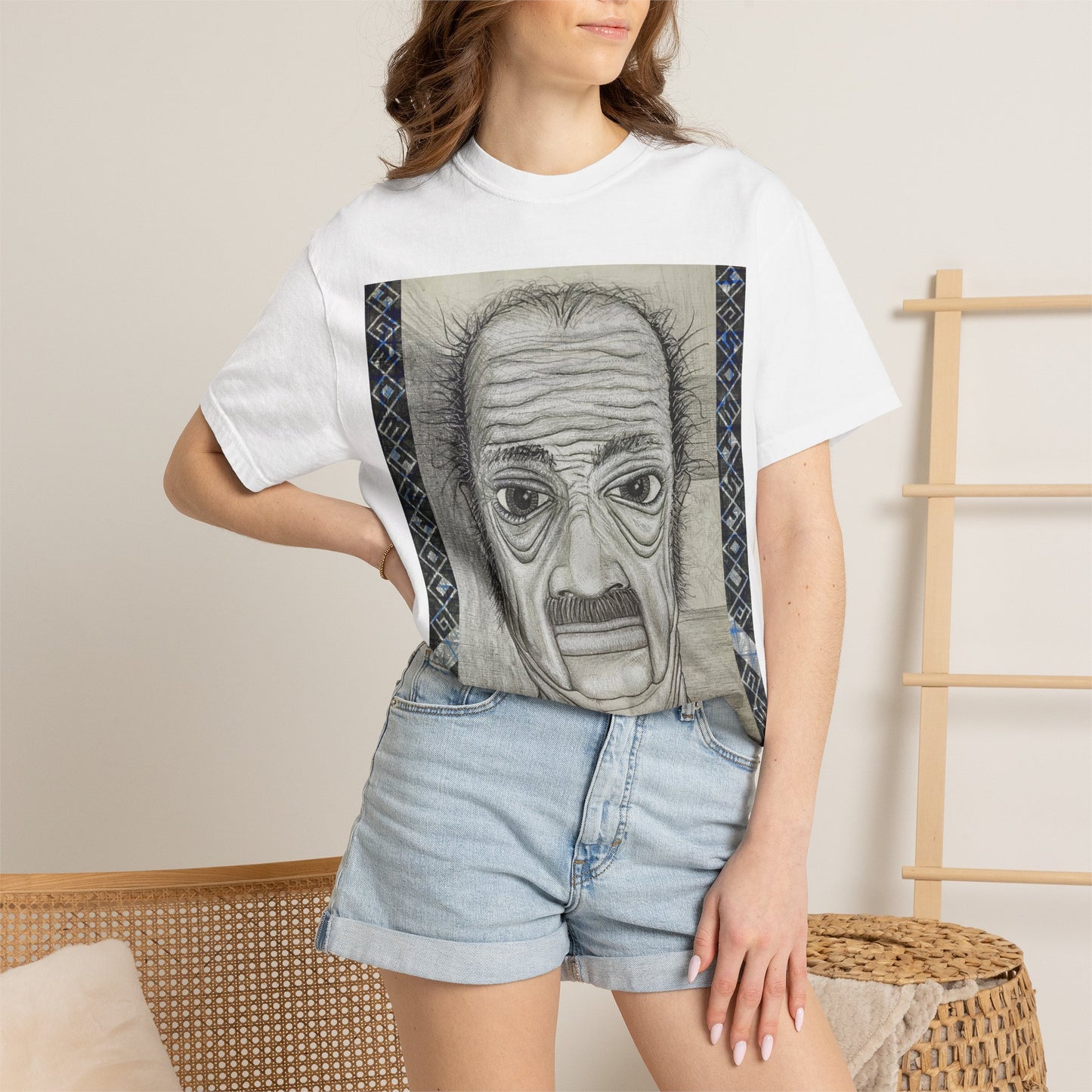 Hand-Drawn Wrinkled Face Illustration