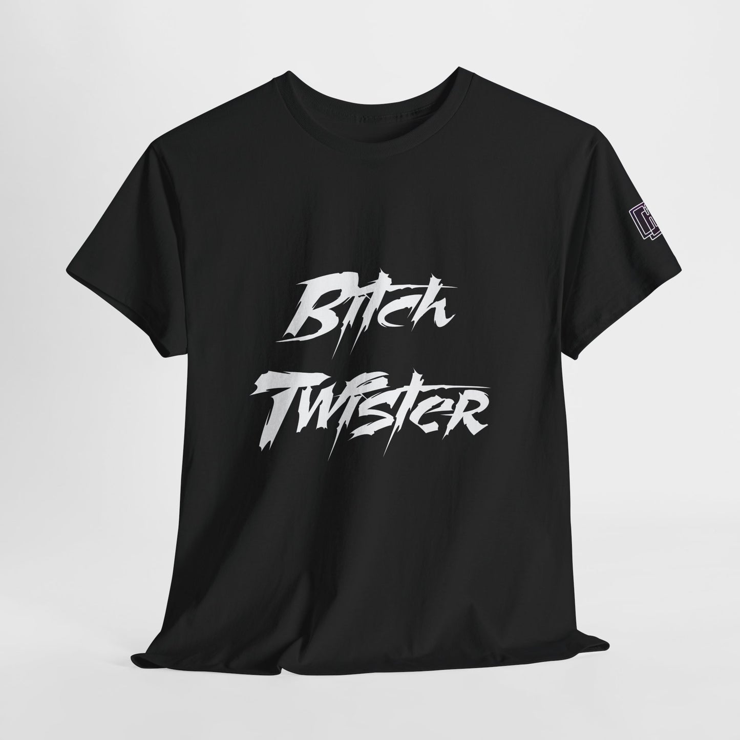 Bitch Twister Graphic Tee — Edgy Script Black T-Shirt