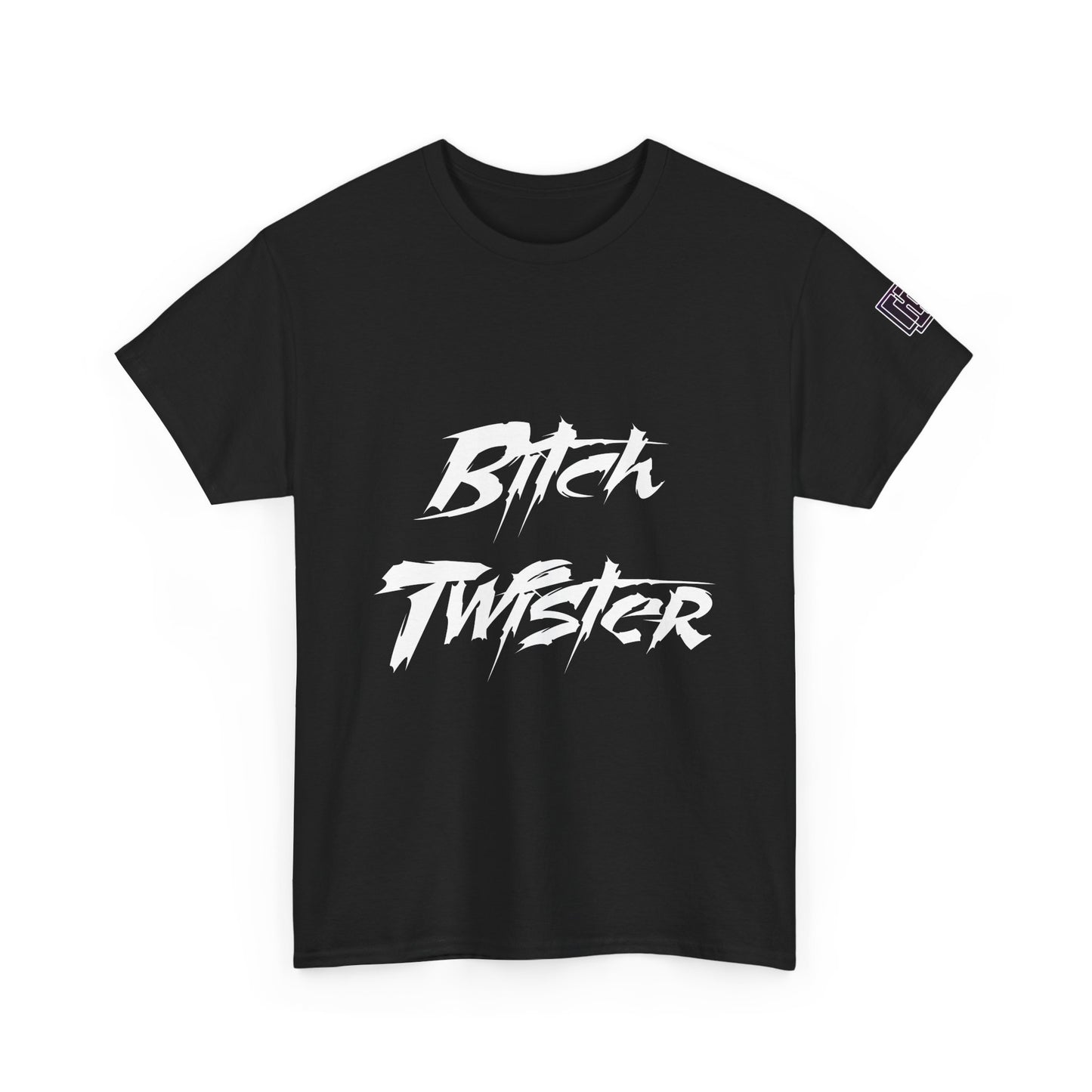 Bitch Twister Graphic Tee — Edgy Script Black T-Shirt