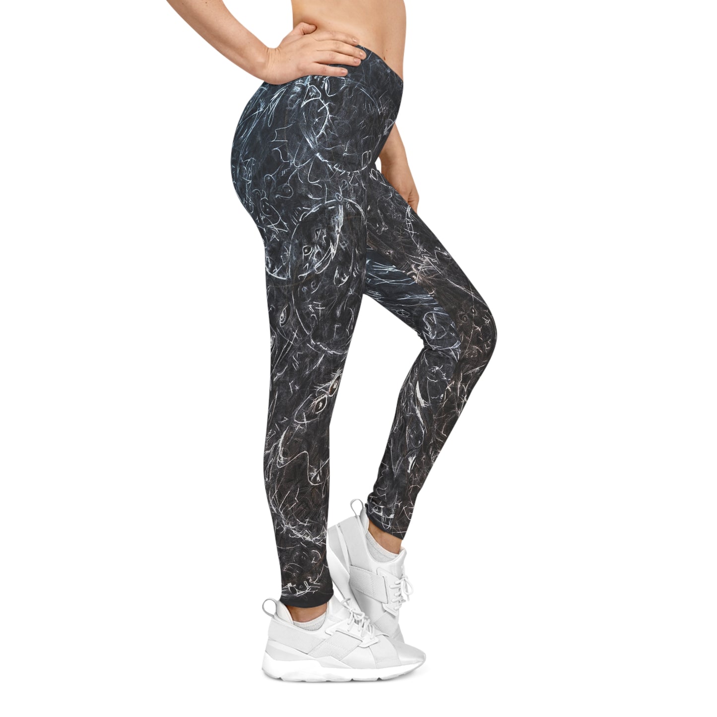 Original hand drawn artwork - Casual Yoga Leggings