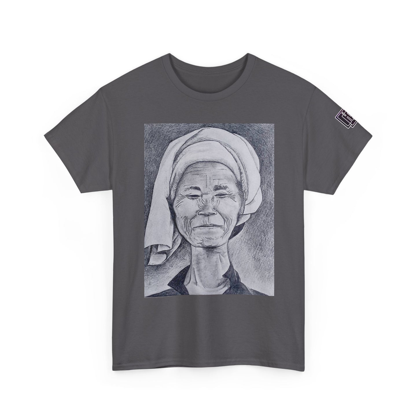 Graphic Tee — Portrait Sketch Vintage Elder Woman Art Print
