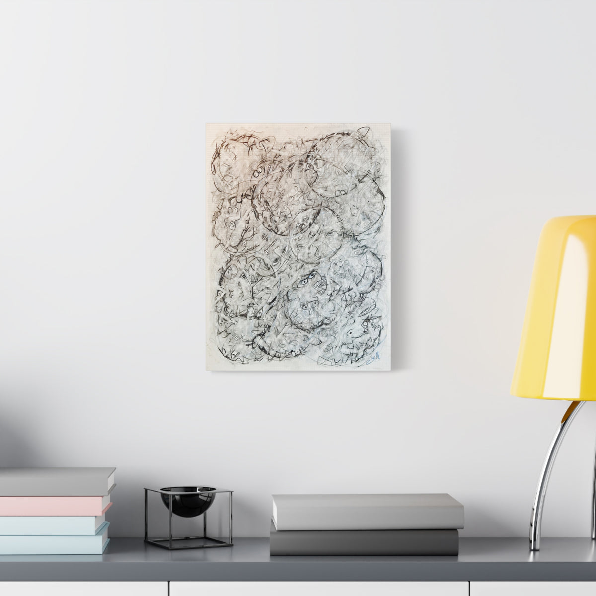 Circular Bleeding - Original Pencil Drawing Matte Canvas Art — Stretched 1.25"