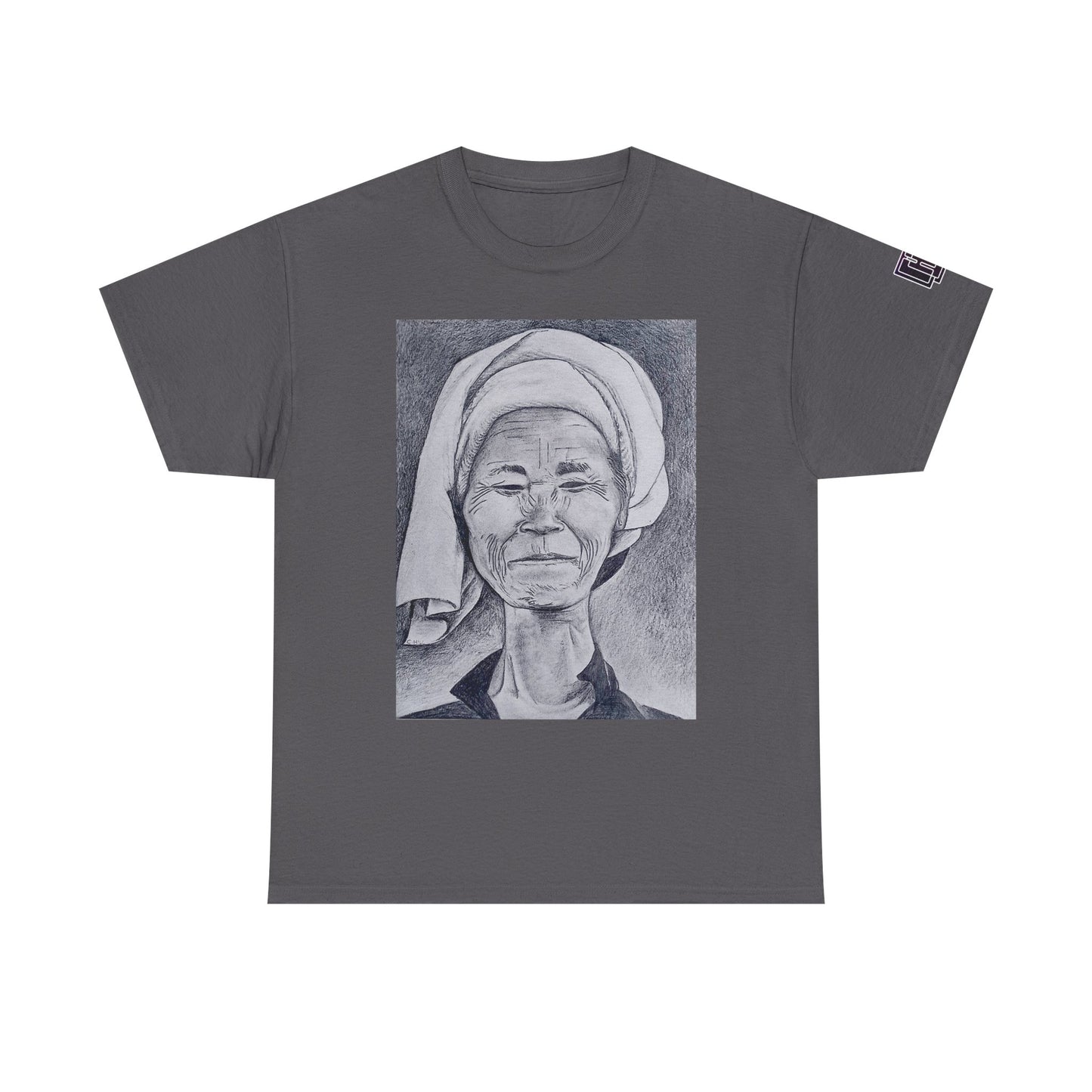 Graphic Tee — Portrait Sketch Vintage Elder Woman Art Print