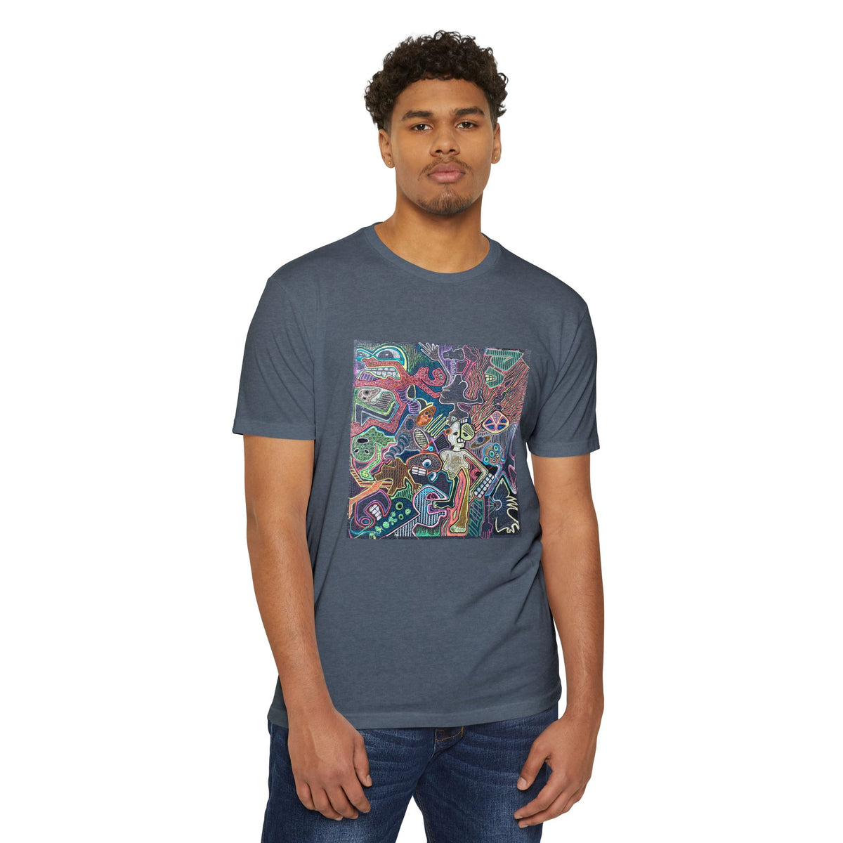 Abstract Neon Doodle T-Shirt