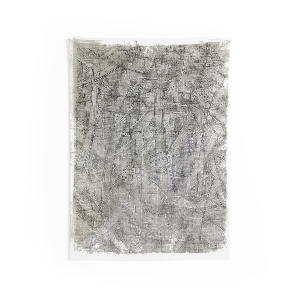 Abstract Charcoal Texture Wall Tapestry — Neutral Grayscale Modern Home Decor