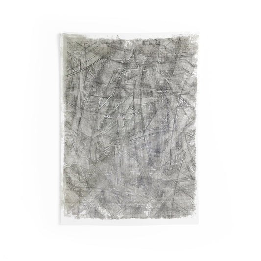 Abstract Charcoal Texture Wall Tapestry — Neutral Grayscale Modern Home Decor