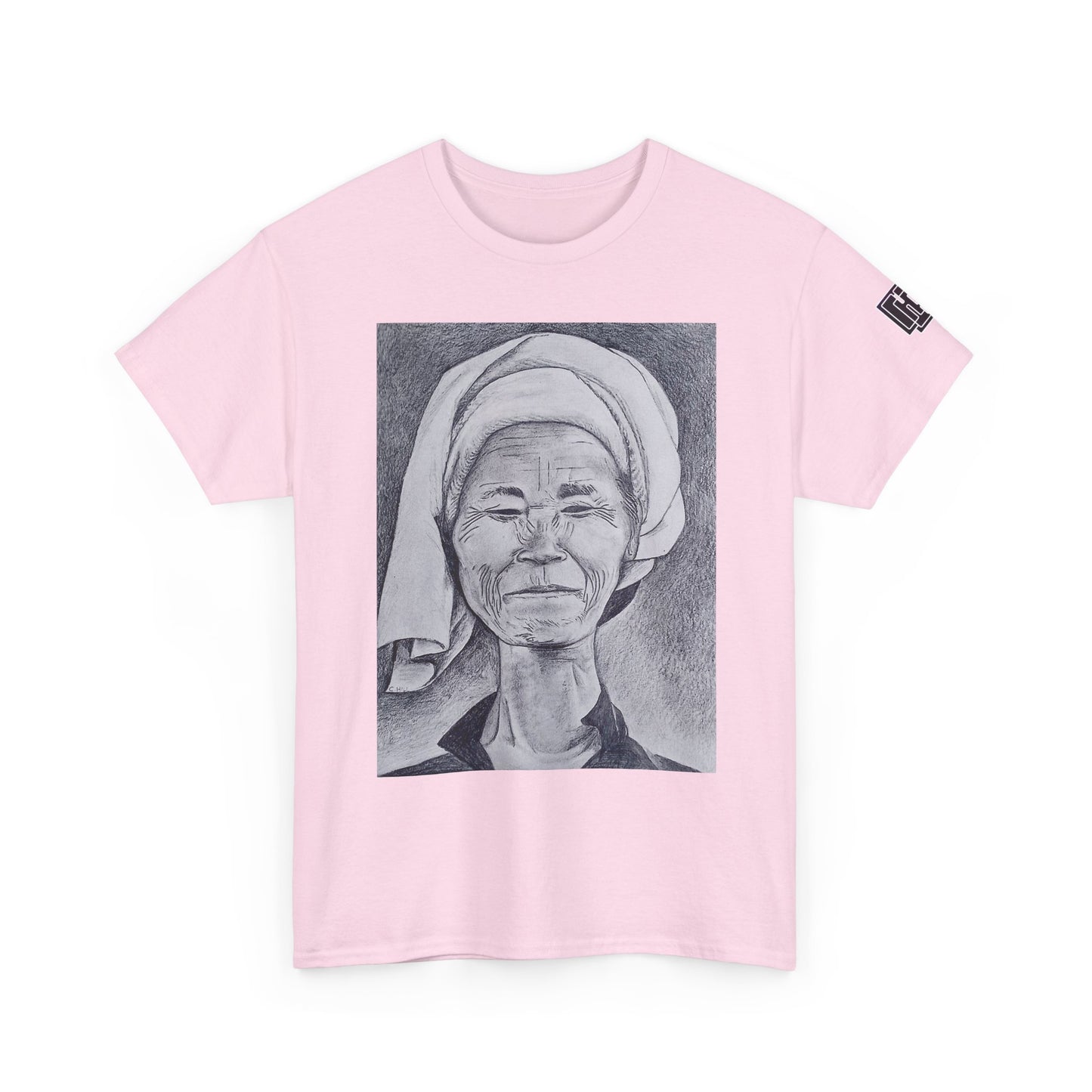 Graphic Tee — Portrait Sketch Vintage Elder Woman Art Print