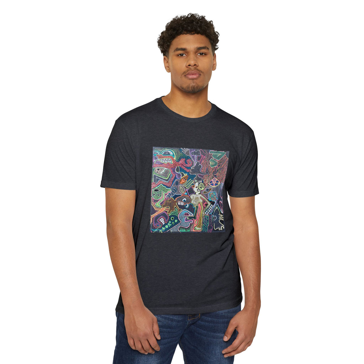 Abstract Neon Doodle T-Shirt