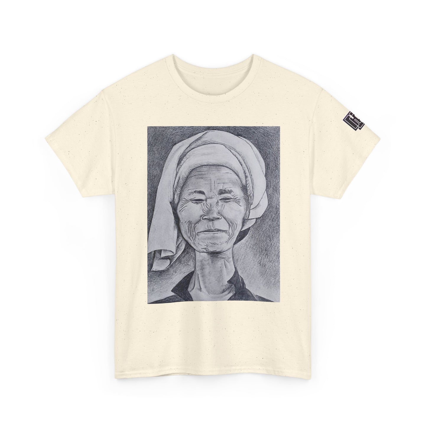 Graphic Tee — Portrait Sketch Vintage Elder Woman Art Print