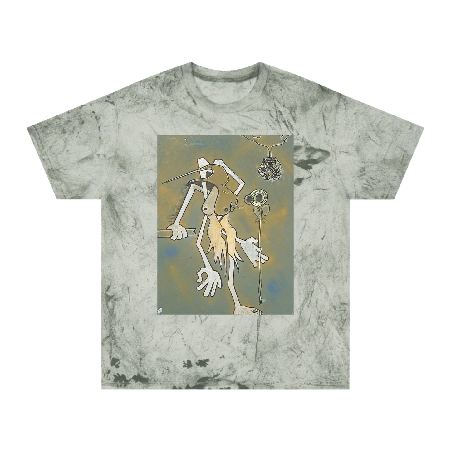 Graphic Art Tee — Surreal Figure Print