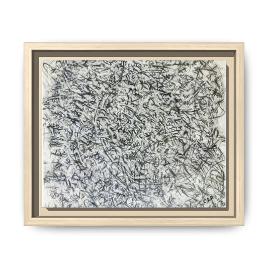 Abstract Feather Study Matte Canvas Framed Wall Art