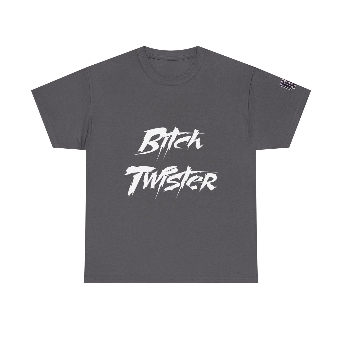 Bitch Twister Graphic Tee — Edgy Script Black T-Shirt