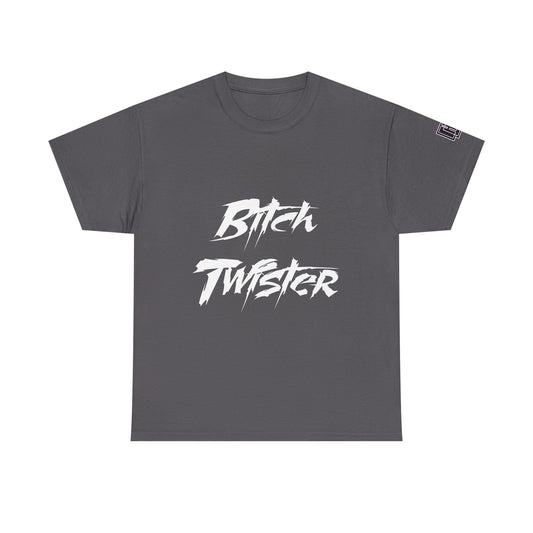 Bitch Twister Graphic Tee — Edgy Script Black T-Shirt
