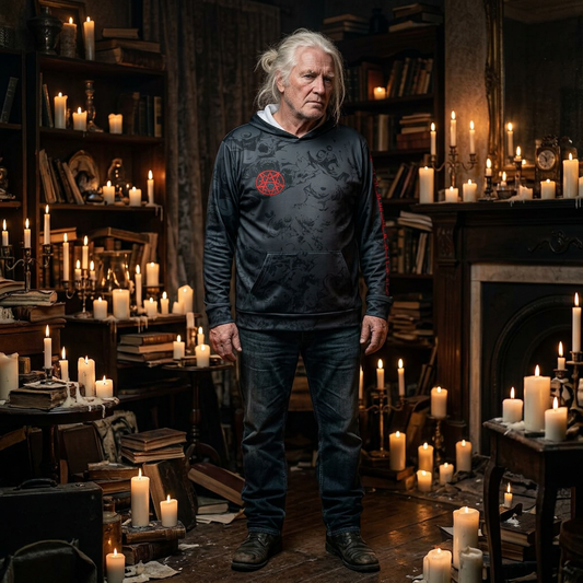 Men's Warmup Hoodie with pentagram –  AOP Pullover