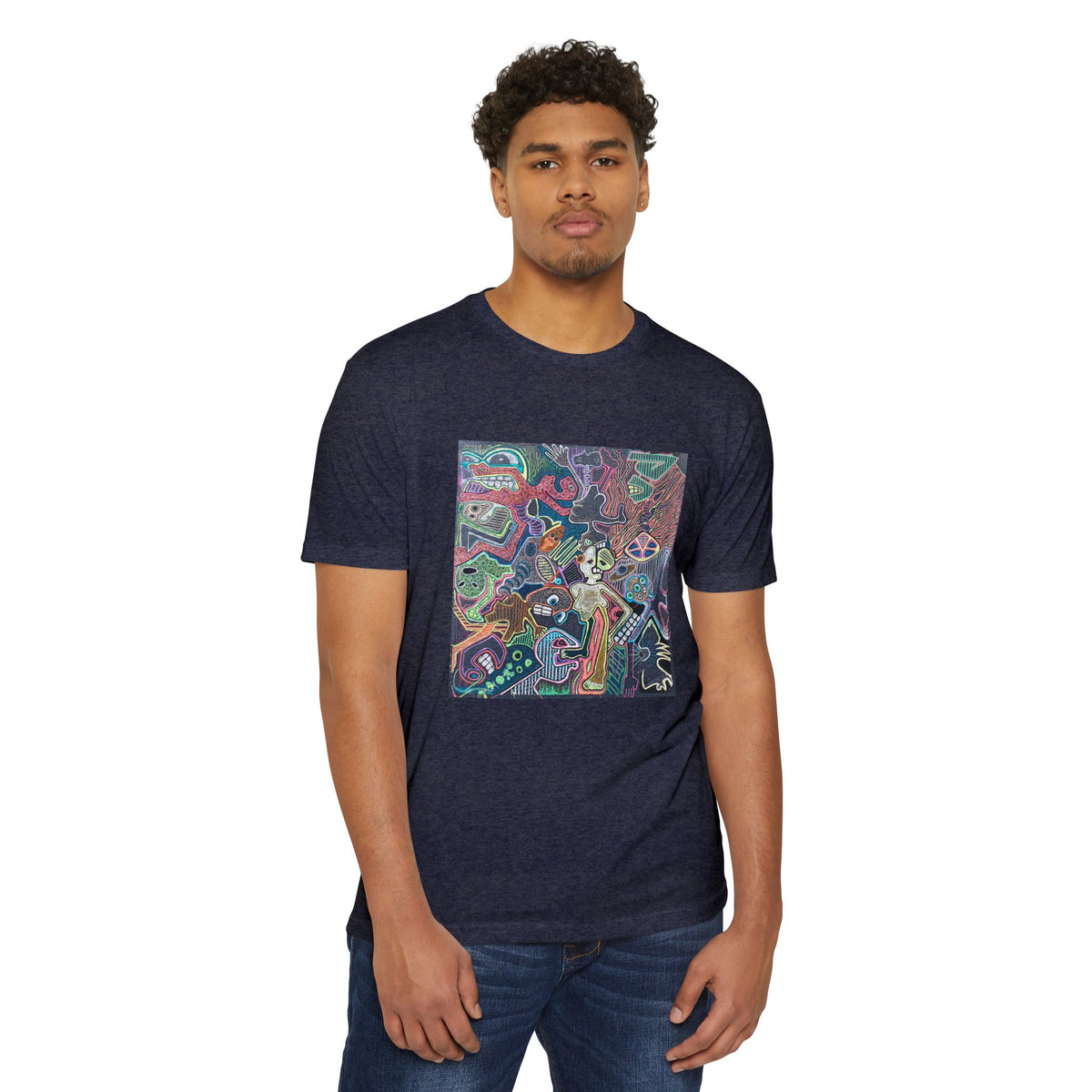 Abstract Neon Doodle T-Shirt