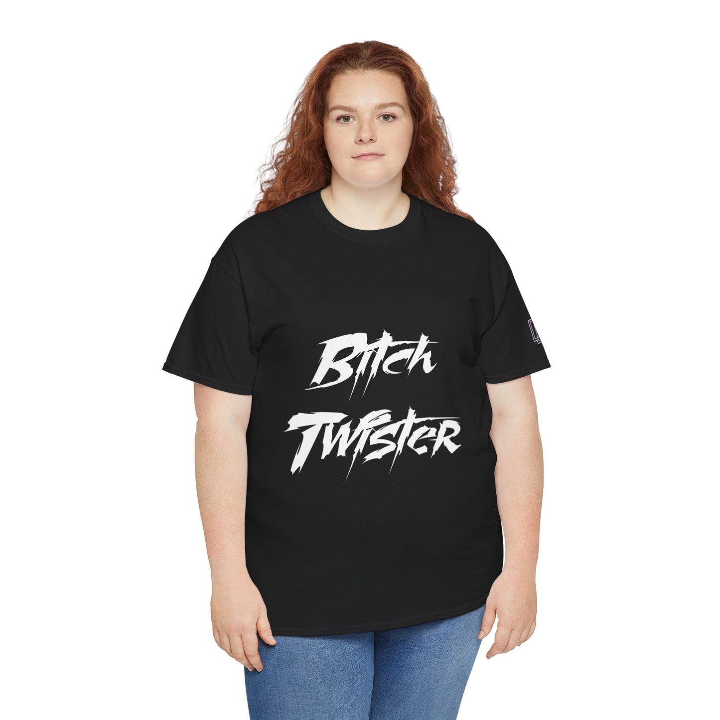 Bitch Twister Graphic Tee — Edgy Script Black T-Shirt