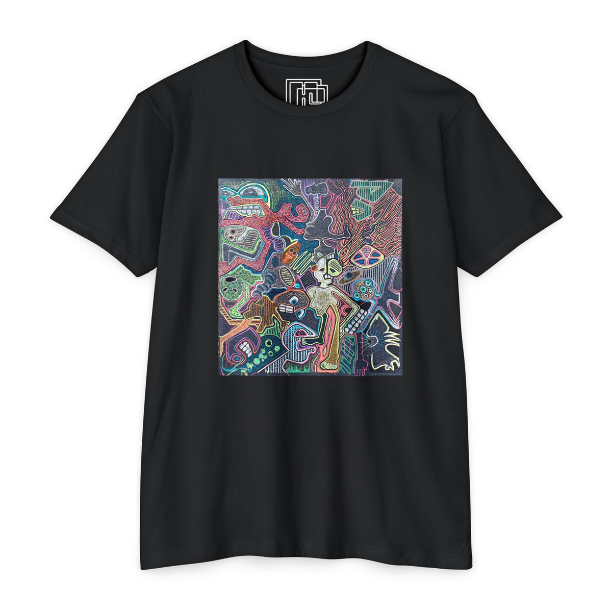 Abstract Neon Doodle T-Shirt
