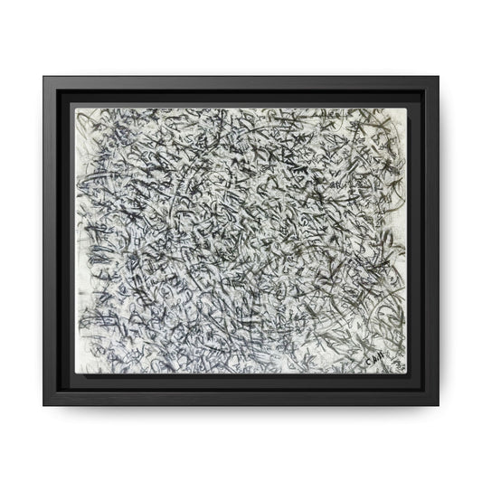 Abstract Feather Study Matte Canvas Framed Wall Art