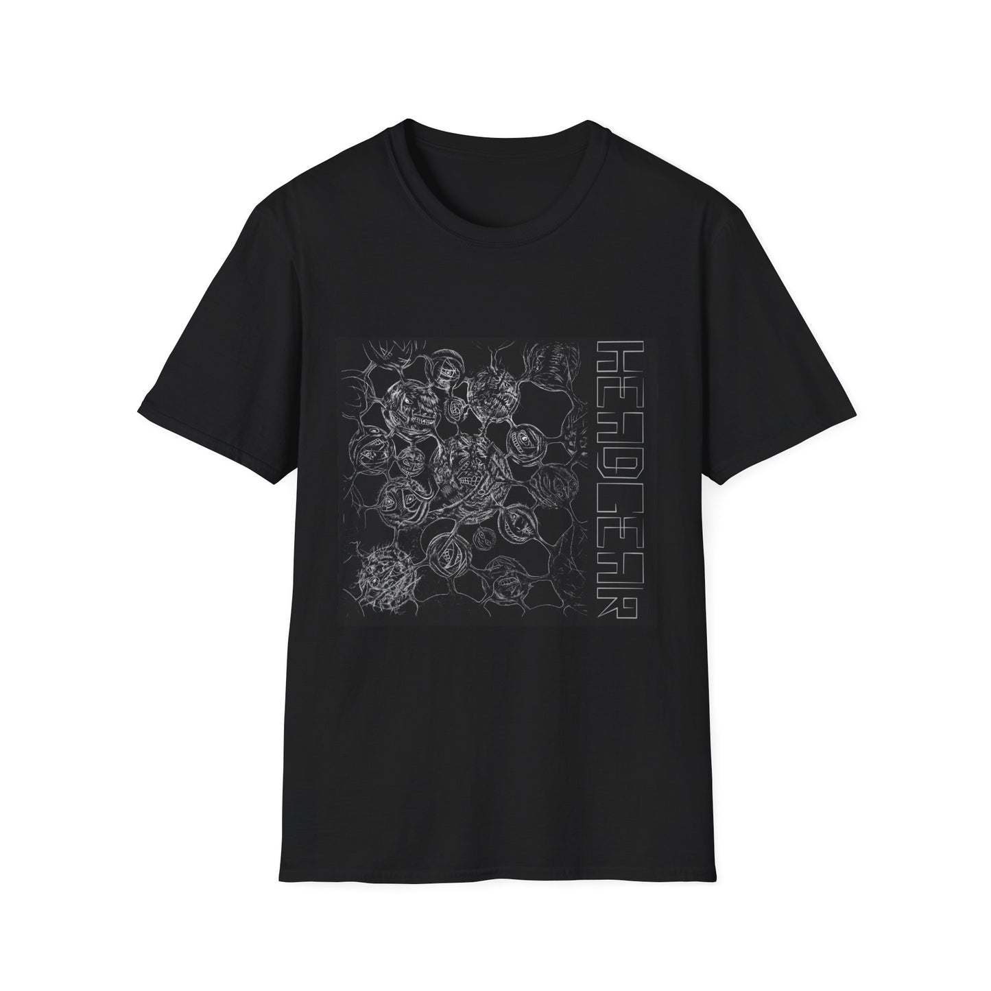 Floral Sketch Tee — Black Rose Line Art Graphic T-Shirt