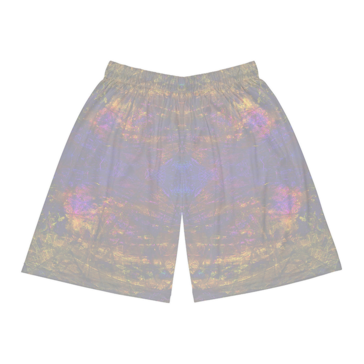 Nebula Tie-Dye Basketball Shorts - Pastel Galaxy AOP