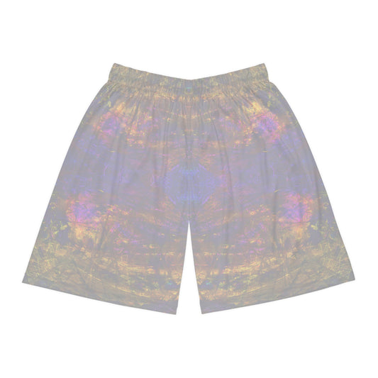 Nebula Tie-Dye Basketball Shorts - Pastel Galaxy AOP