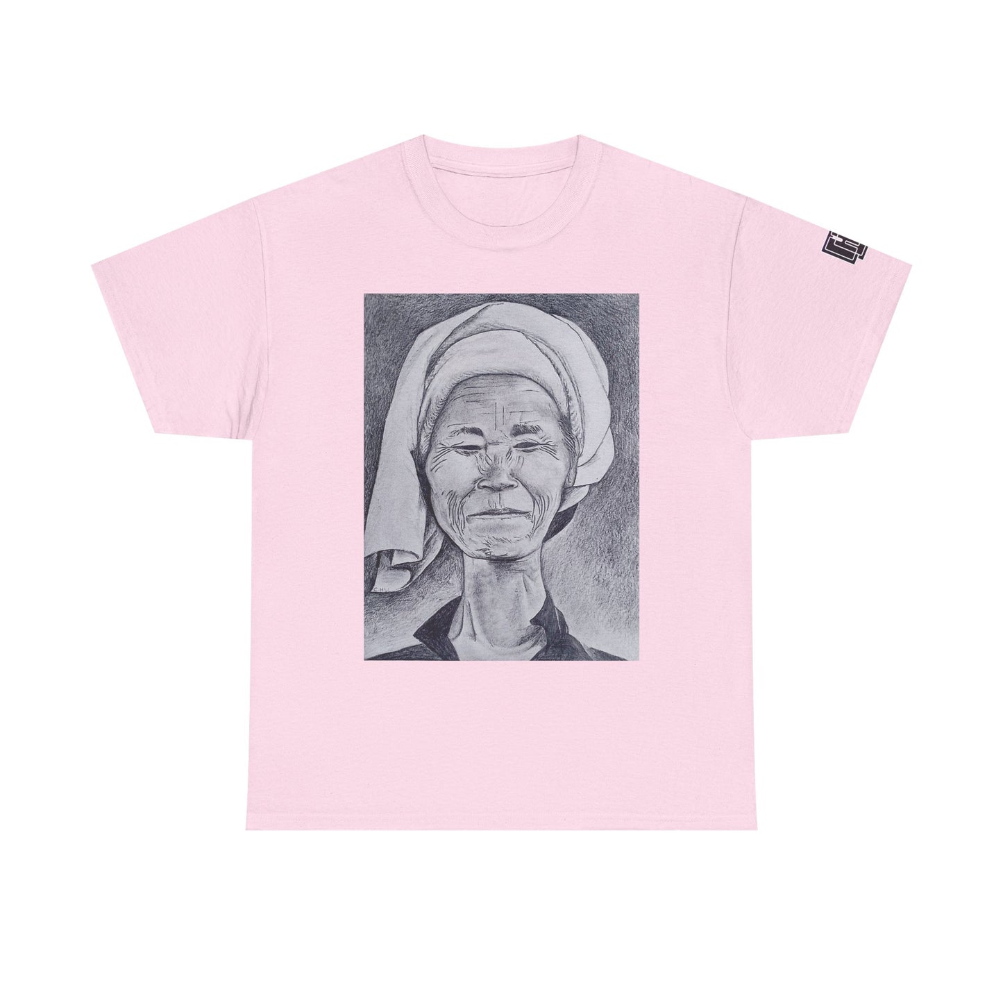 Graphic Tee — Portrait Sketch Vintage Elder Woman Art Print