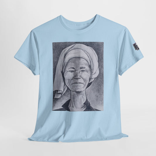 Graphic Tee — Portrait Sketch Vintage Elder Woman Art Print
