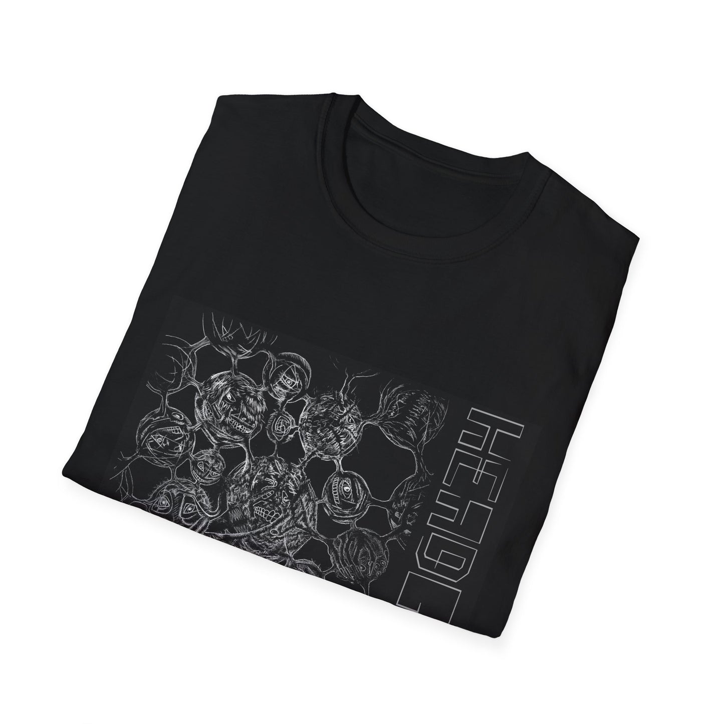 Floral Sketch Tee — Black Rose Line Art Graphic T-Shirt