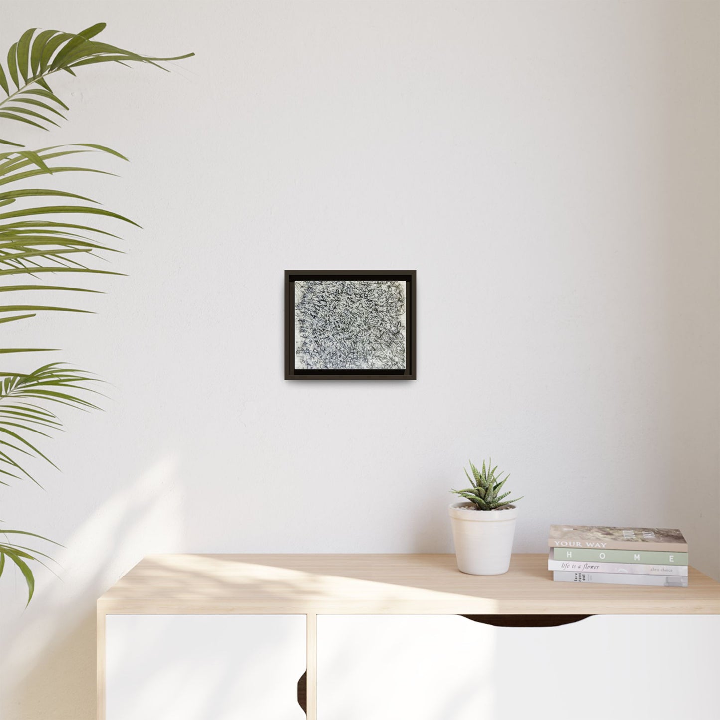 Abstract Feather Study Matte Canvas Framed Wall Art