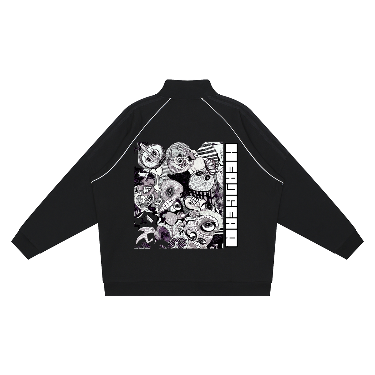 Reflection Striped Raglan Sleeve  Jacket