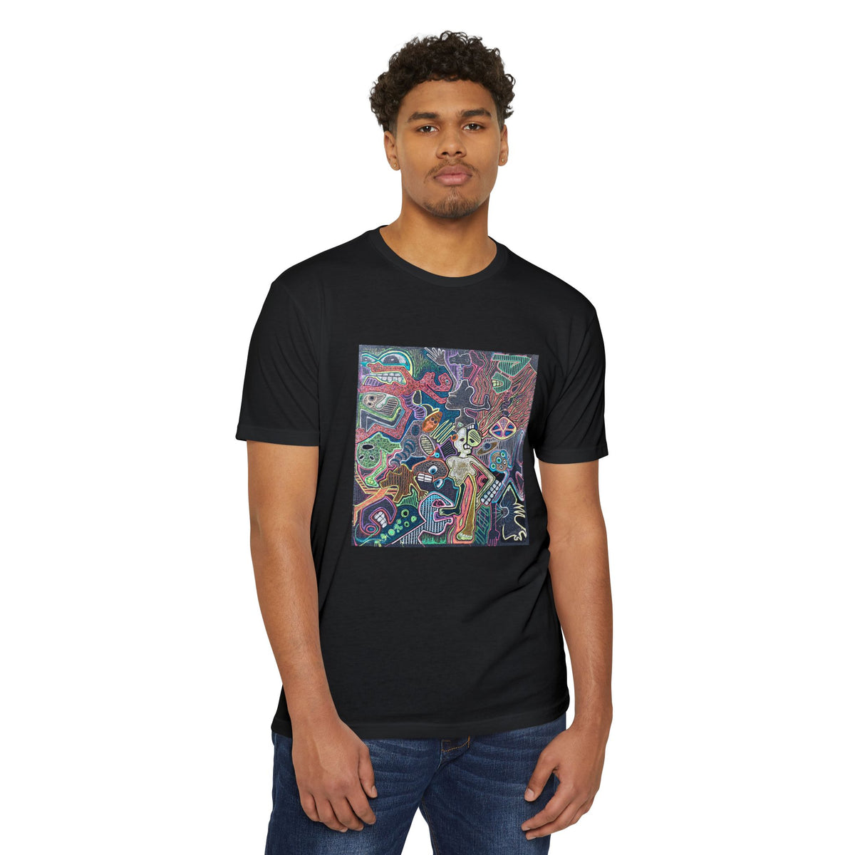 Abstract Neon Doodle T-Shirt