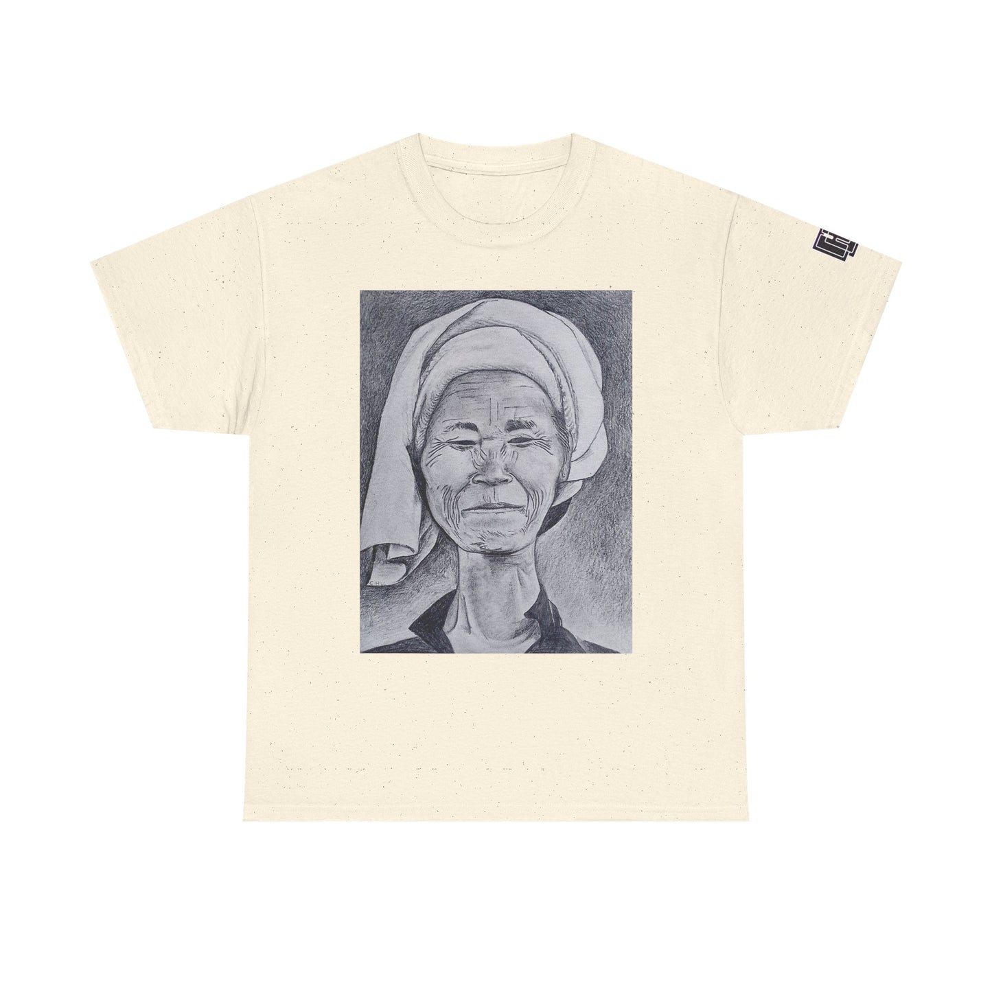 Graphic Tee — Portrait Sketch Vintage Elder Woman Art Print