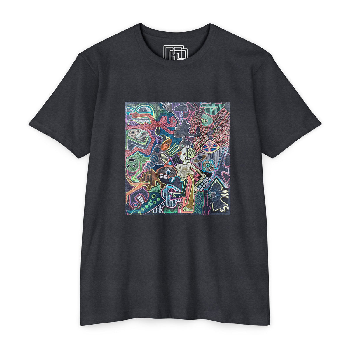 Abstract Neon Doodle T-Shirt