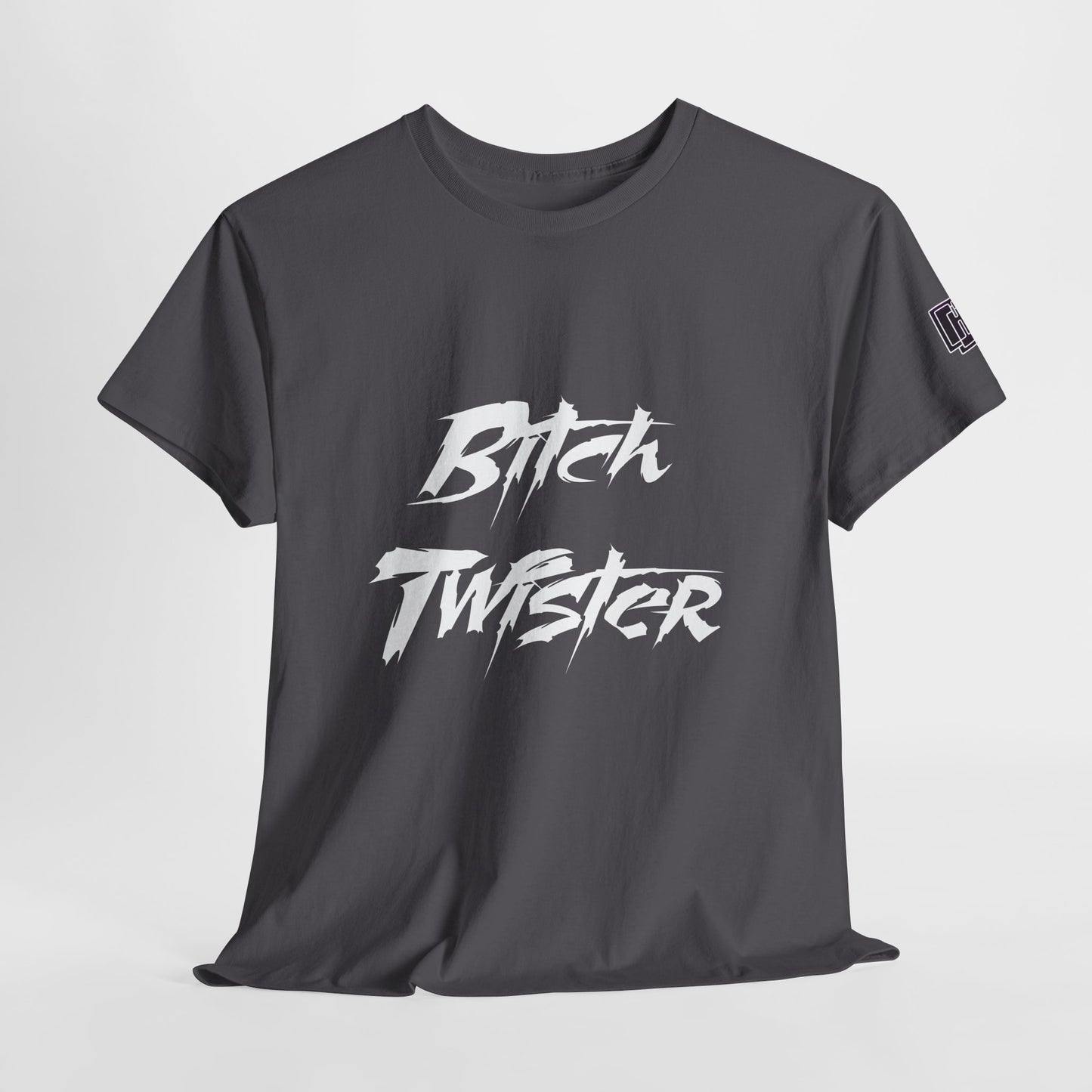 Bitch Twister Graphic Tee — Edgy Script Black T-Shirt