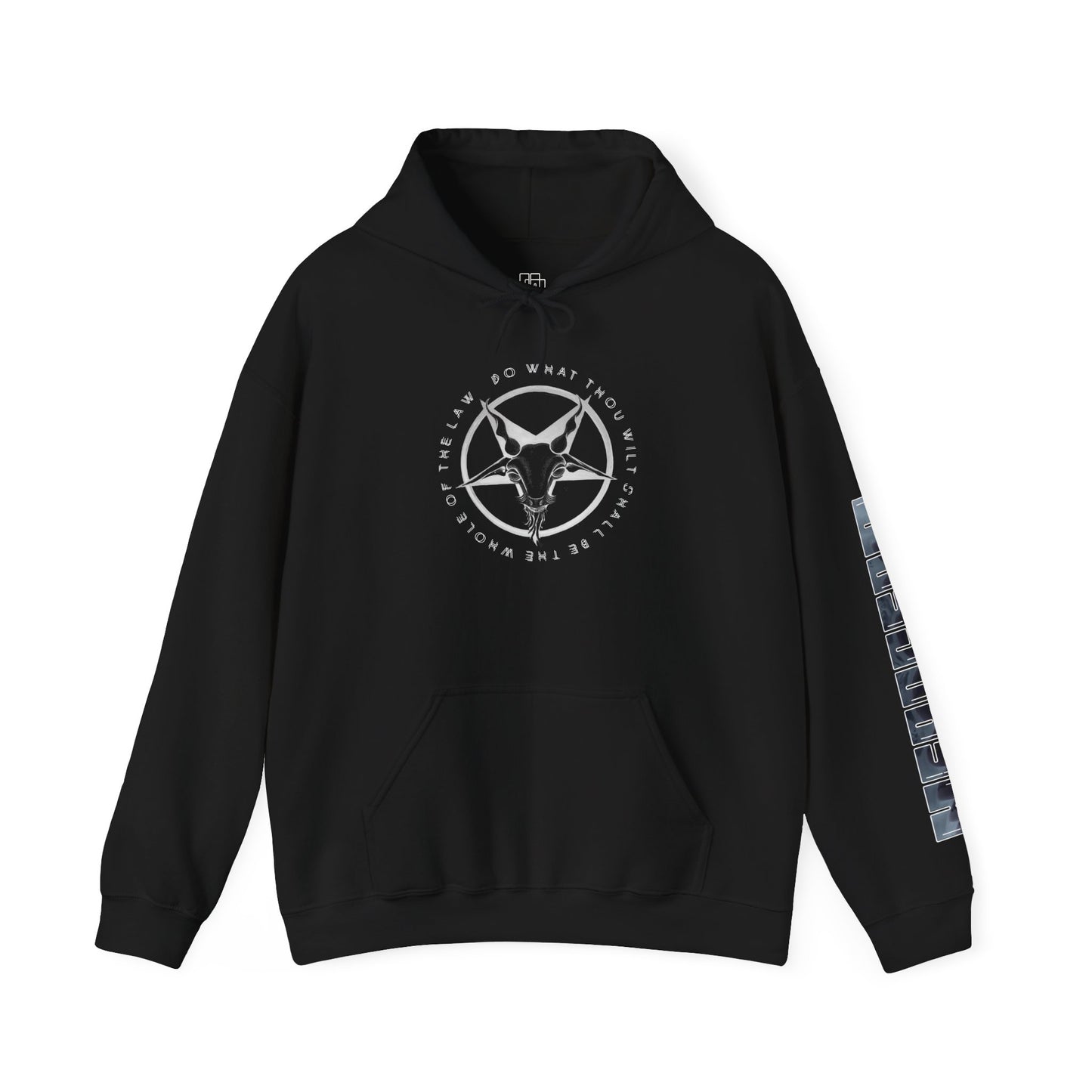 Occult Goat Emblem Hoodie — Mystical Pentagram Graphic Pullover