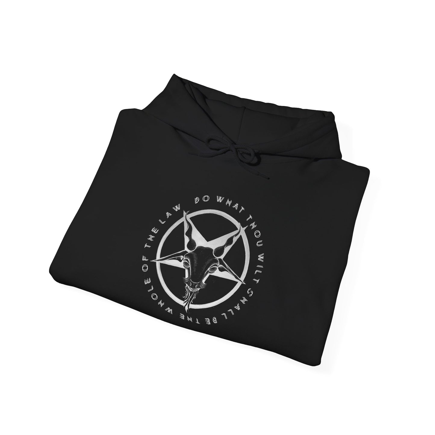 Occult Goat Emblem Hoodie — Mystical Pentagram Graphic Pullover