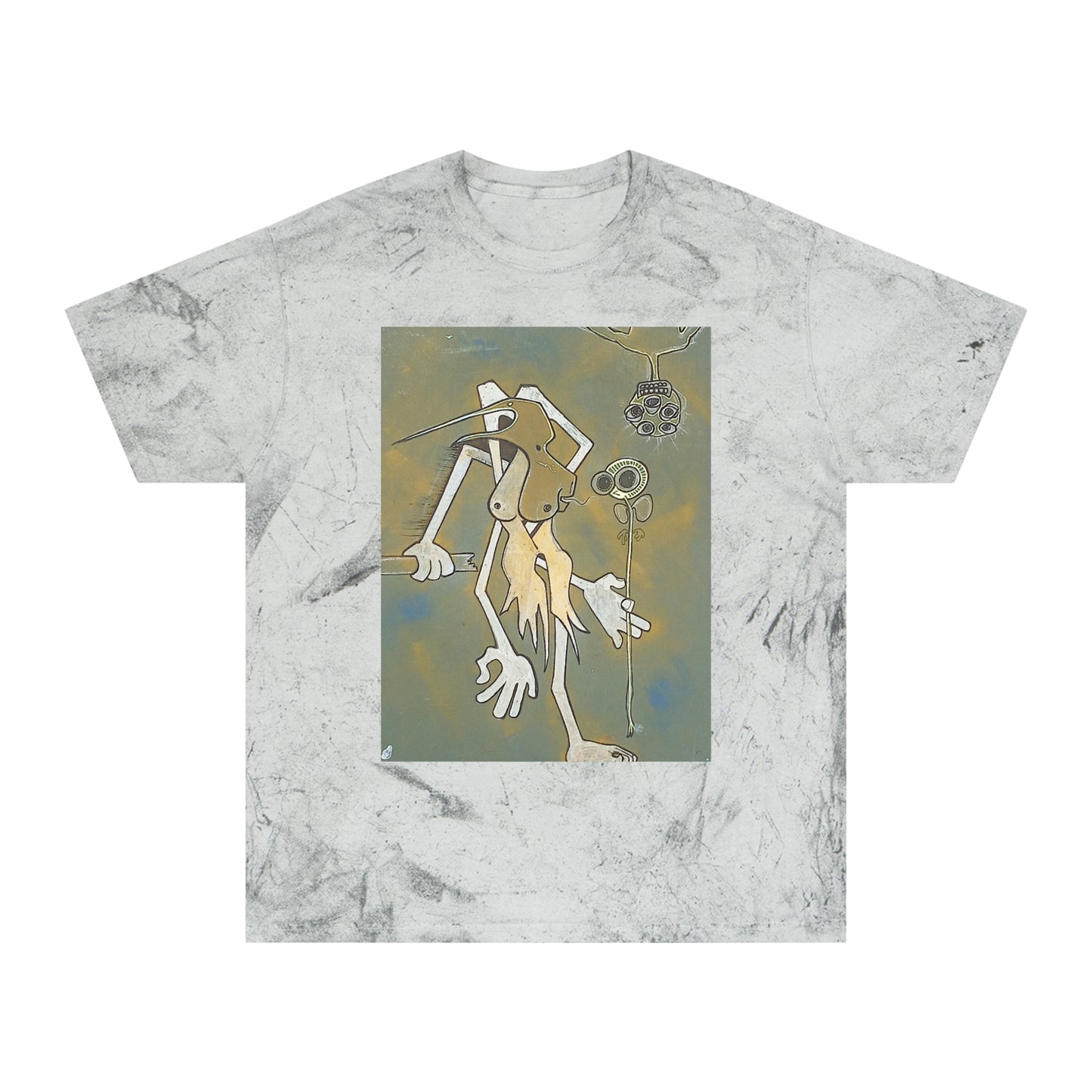 Graphic Art Tee — Surreal Figure Print
