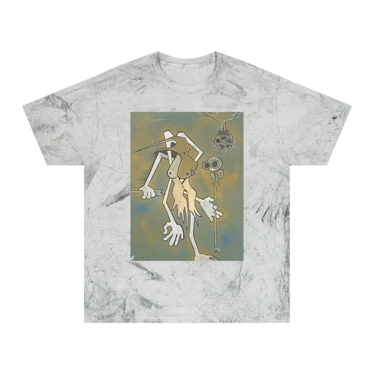 Graphic Art Tee — Surreal Figure Print
