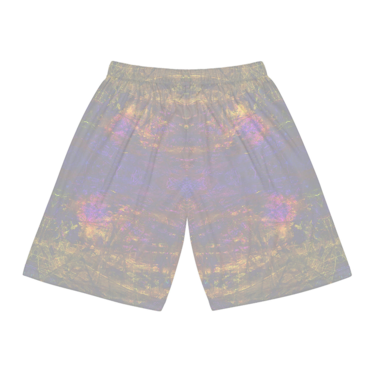 Nebula Tie-Dye Basketball Shorts - Pastel Galaxy AOP