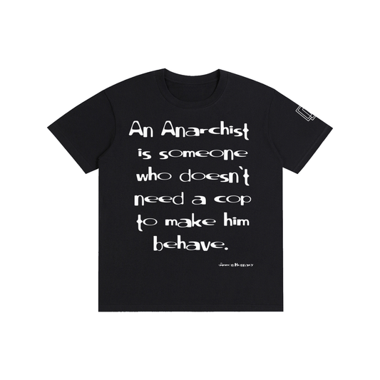 Anarchist quote and artful anarchy symbol - Pure Cotton Unisex T-Shirt